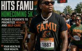 AI-generated image: Gunna hits FAMU homecoming 5K, pushes students to prioritize health and self-care