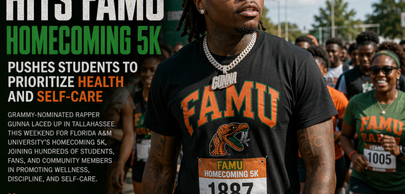 AI-generated image: Gunna hits FAMU homecoming 5K, pushes students to prioritize health and self-care