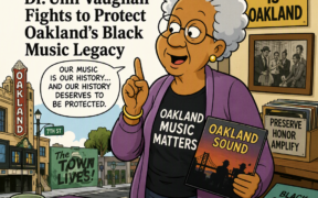 AI-generated image: Dr. Umi Vaughan Fights to Protect Oakland's Black Music Legacy