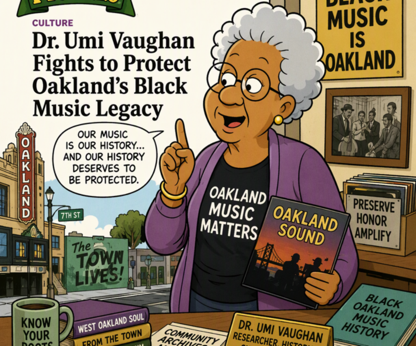 AI-generated image: Dr. Umi Vaughan Fights to Protect Oakland's Black Music Legacy