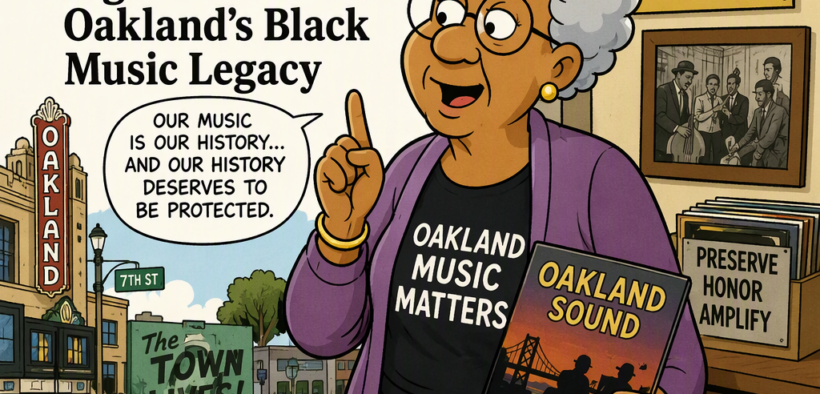 AI-generated image: Dr. Umi Vaughan Fights to Protect Oakland's Black Music Legacy